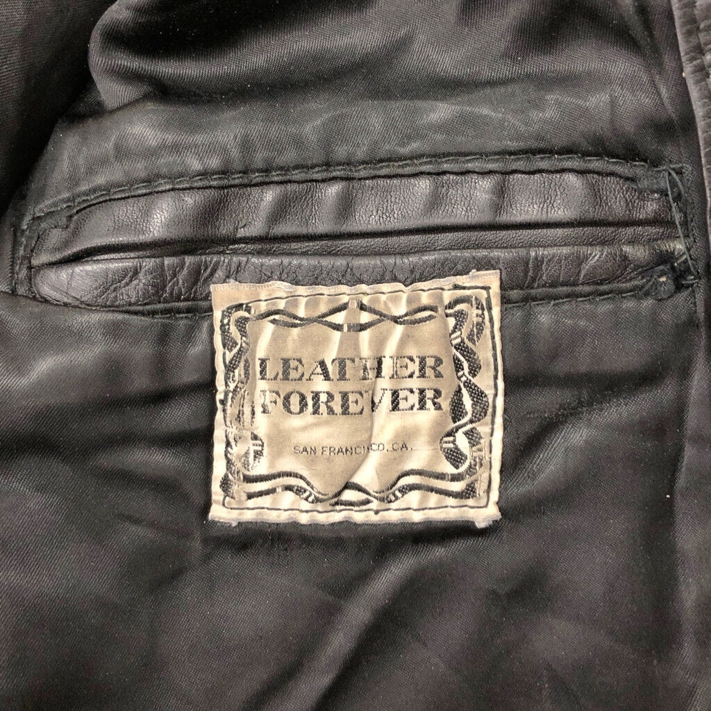 70s LEATHER FOREVER Double Riders Leather Jacket