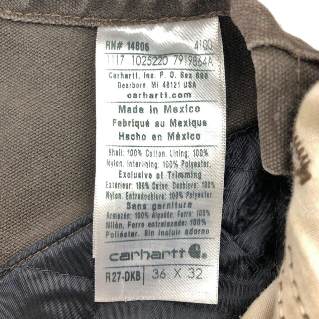Carhartt Duck Double Knee Bib Overall Duck Overall