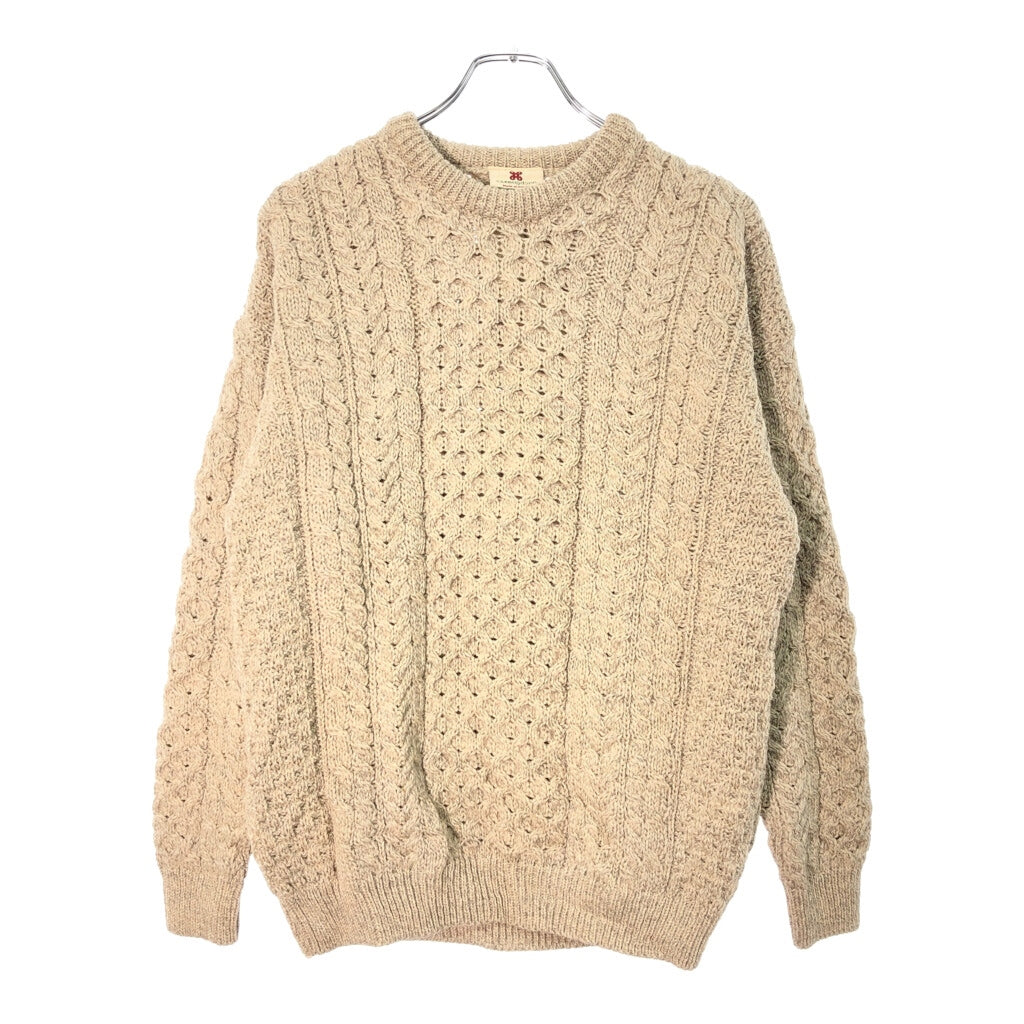 carraigdonn Aran Knit Crewneck Sweater