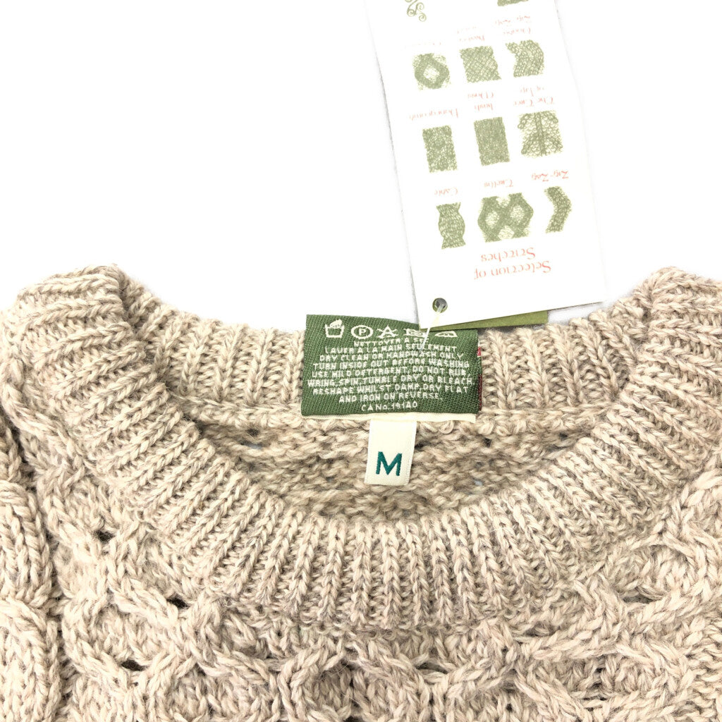carraigdonn Aran Knit Crewneck Sweater