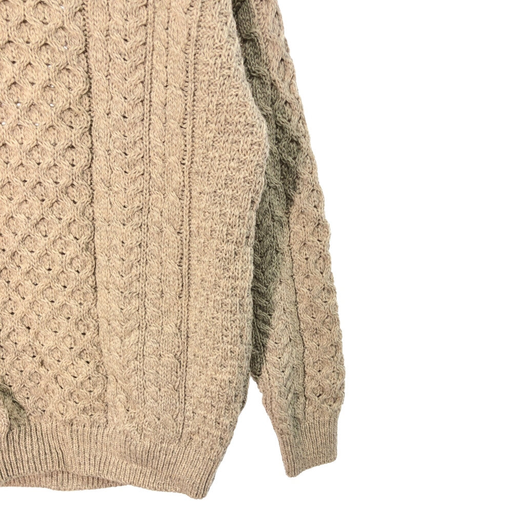 carraigdonn Aran Knit Crewneck Sweater