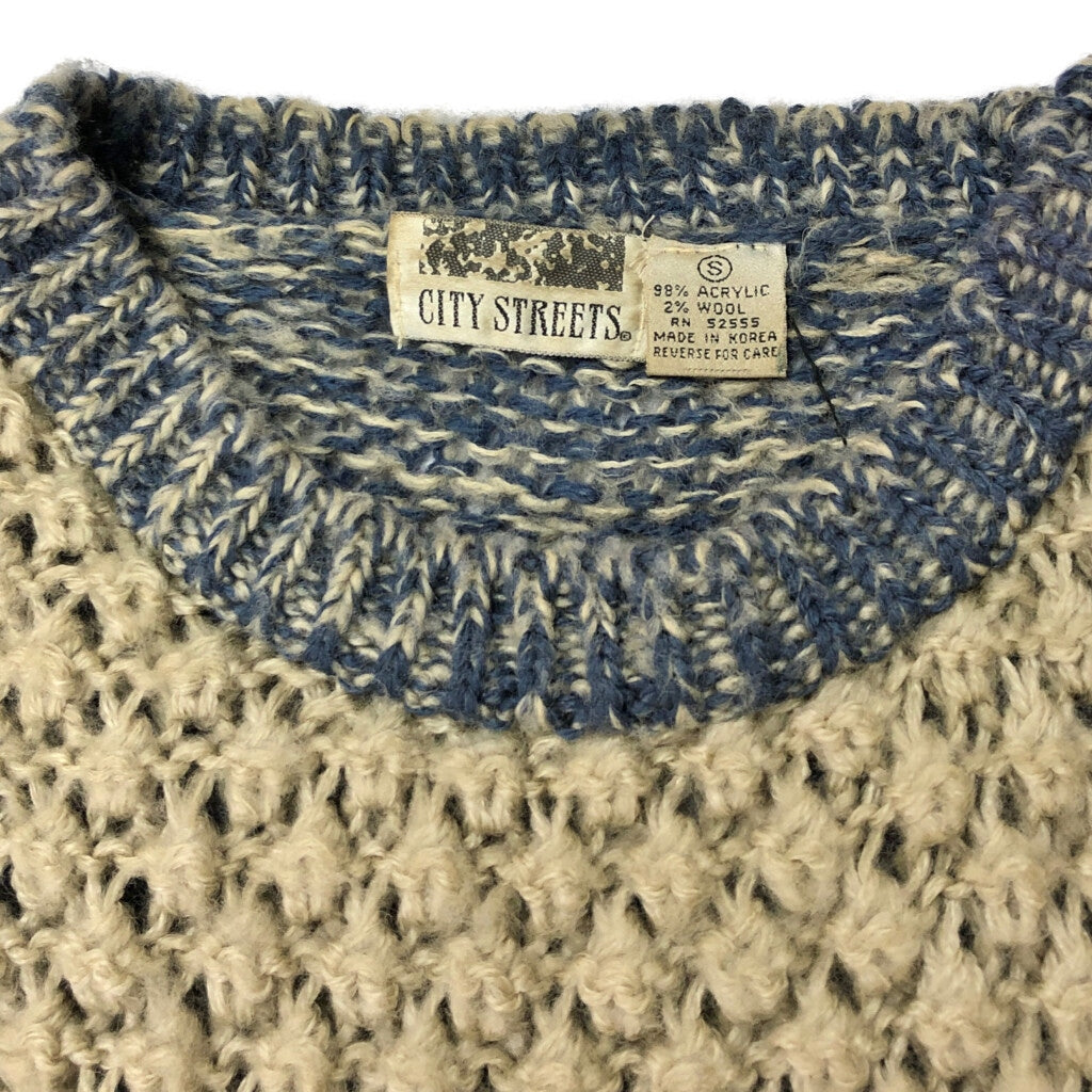 90s CITY STREETS 3D Knit Sweater