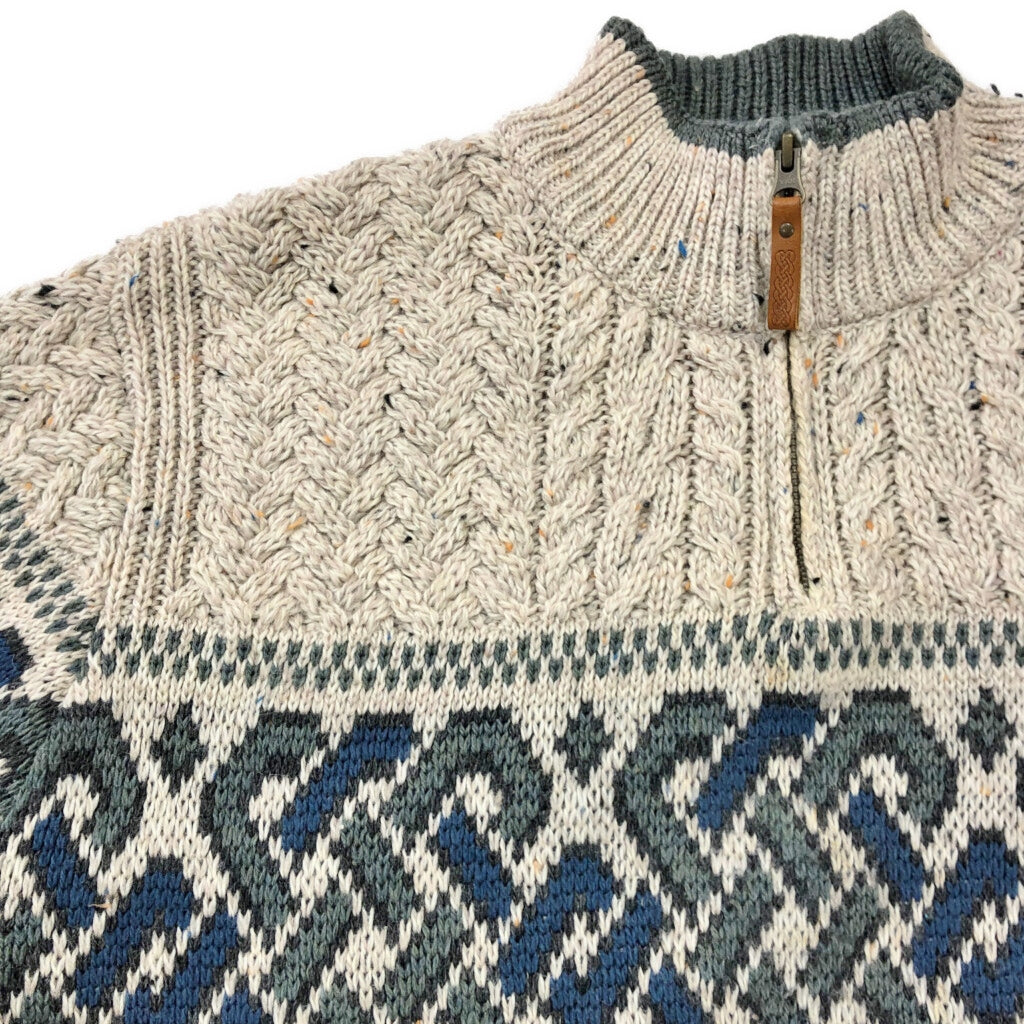 ARANCRAFTS Aran Knit Half Zip Sweater