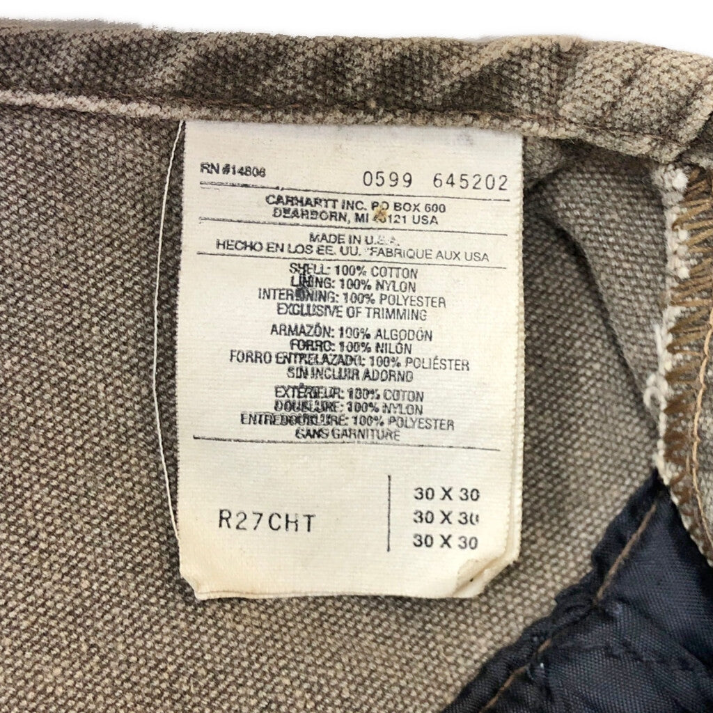 90s Carhartt Duck Double Knee Bib Overall Duck Overall