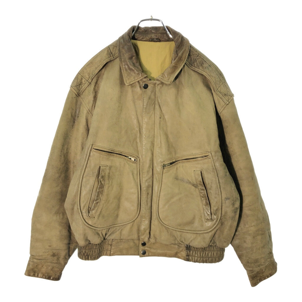 90s Peter England Flight Jacket Leather Jacket