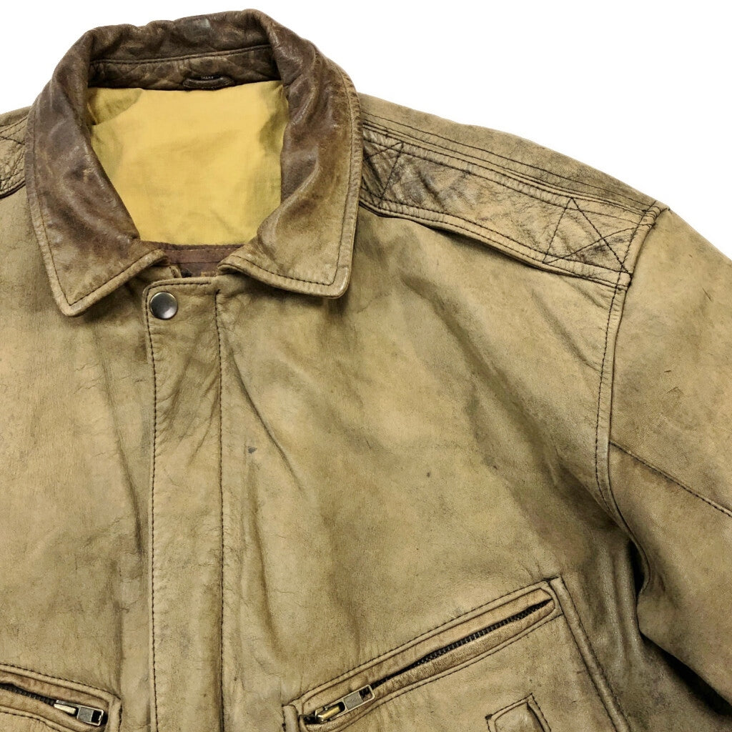90s Peter England Flight Jacket Leather Jacket