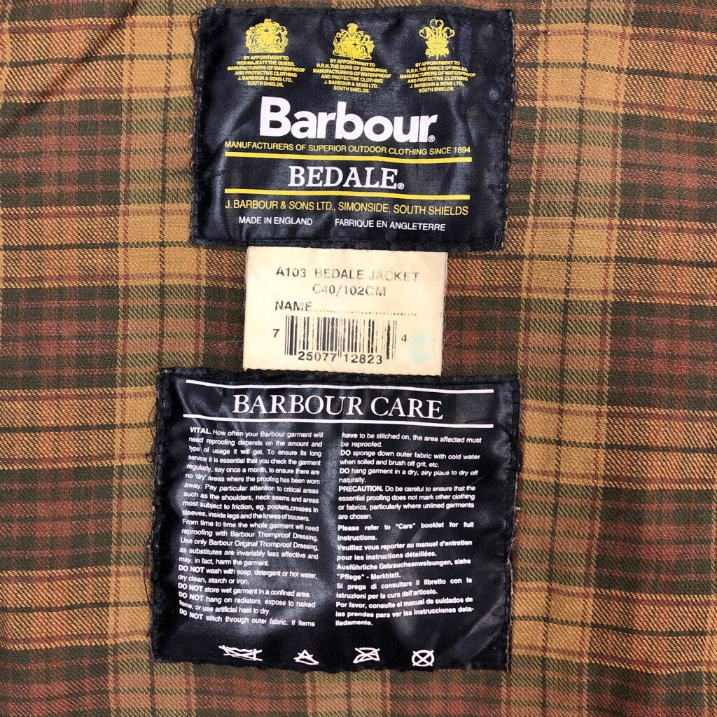 90s Barbour BEDALE Oiled Jacket