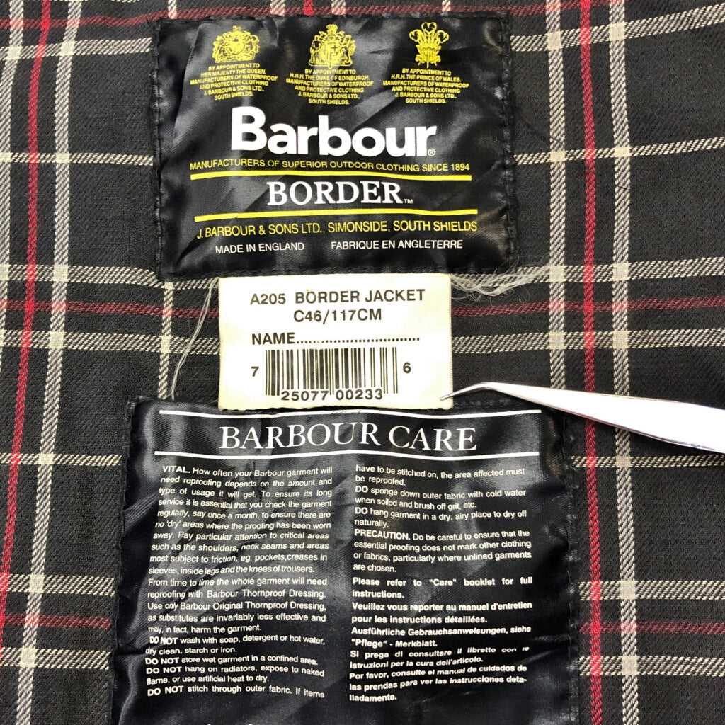 90s Barbour BORDER Oiled Jacket