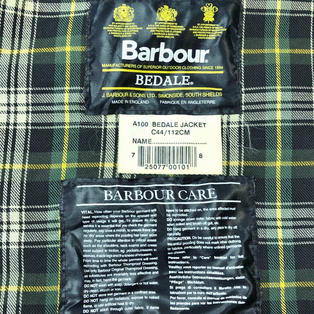 00s Barbour BEDALE Oiled Jacket