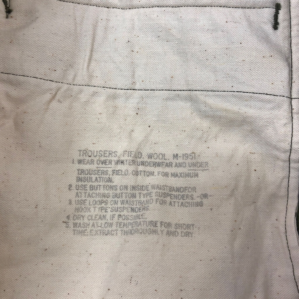 50s U.S.ARMY M-51 Wool Field Trousers Military Pants