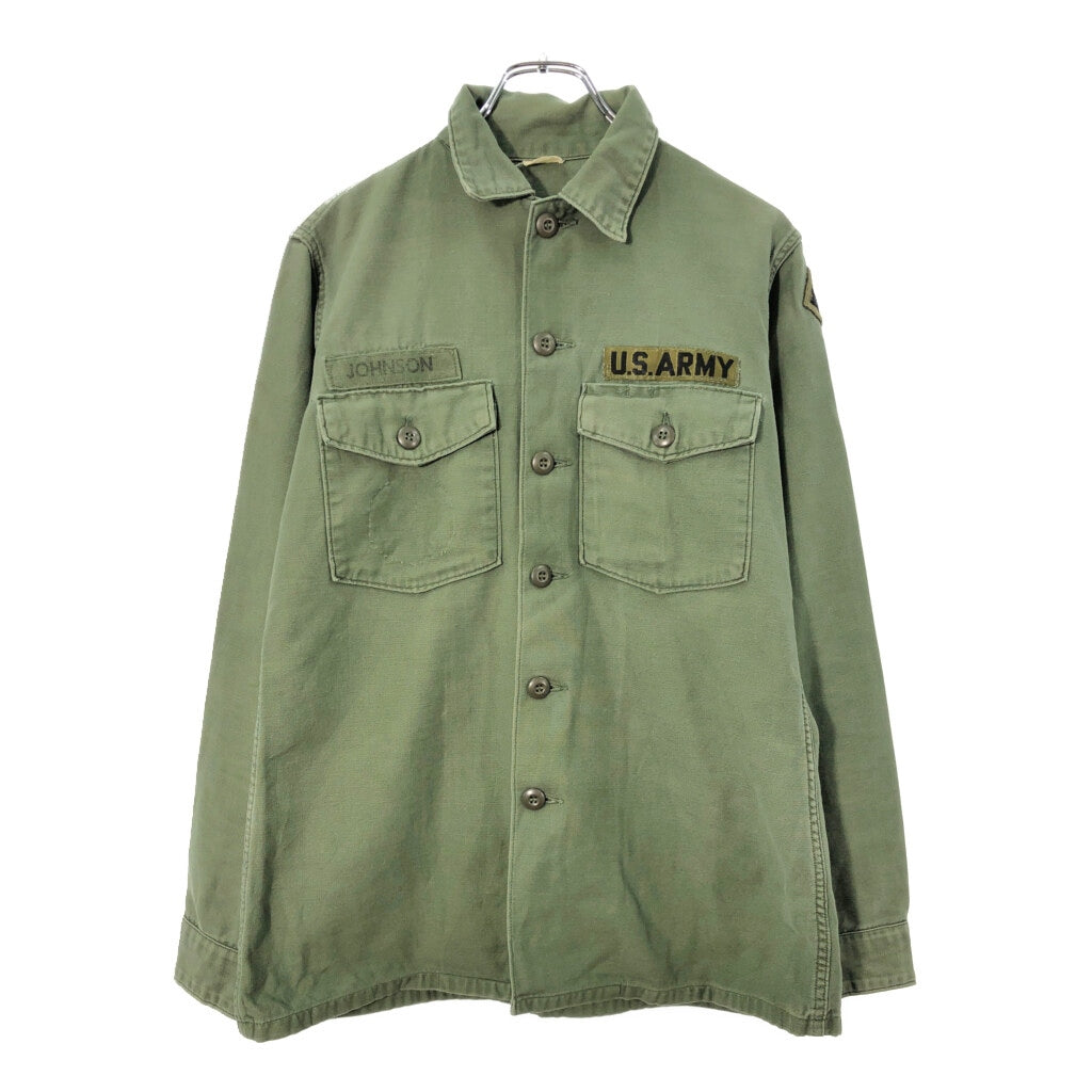 60s U.S. ARMY OG-107 Cotton Sateen Shirt Military Shirt