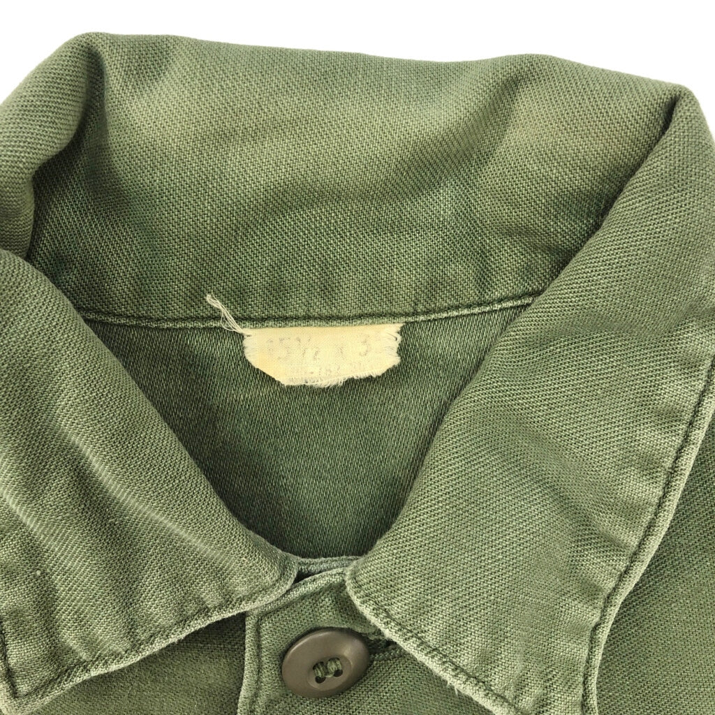 60s U.S. ARMY OG-107 Cotton Sateen Shirt Military Shirt