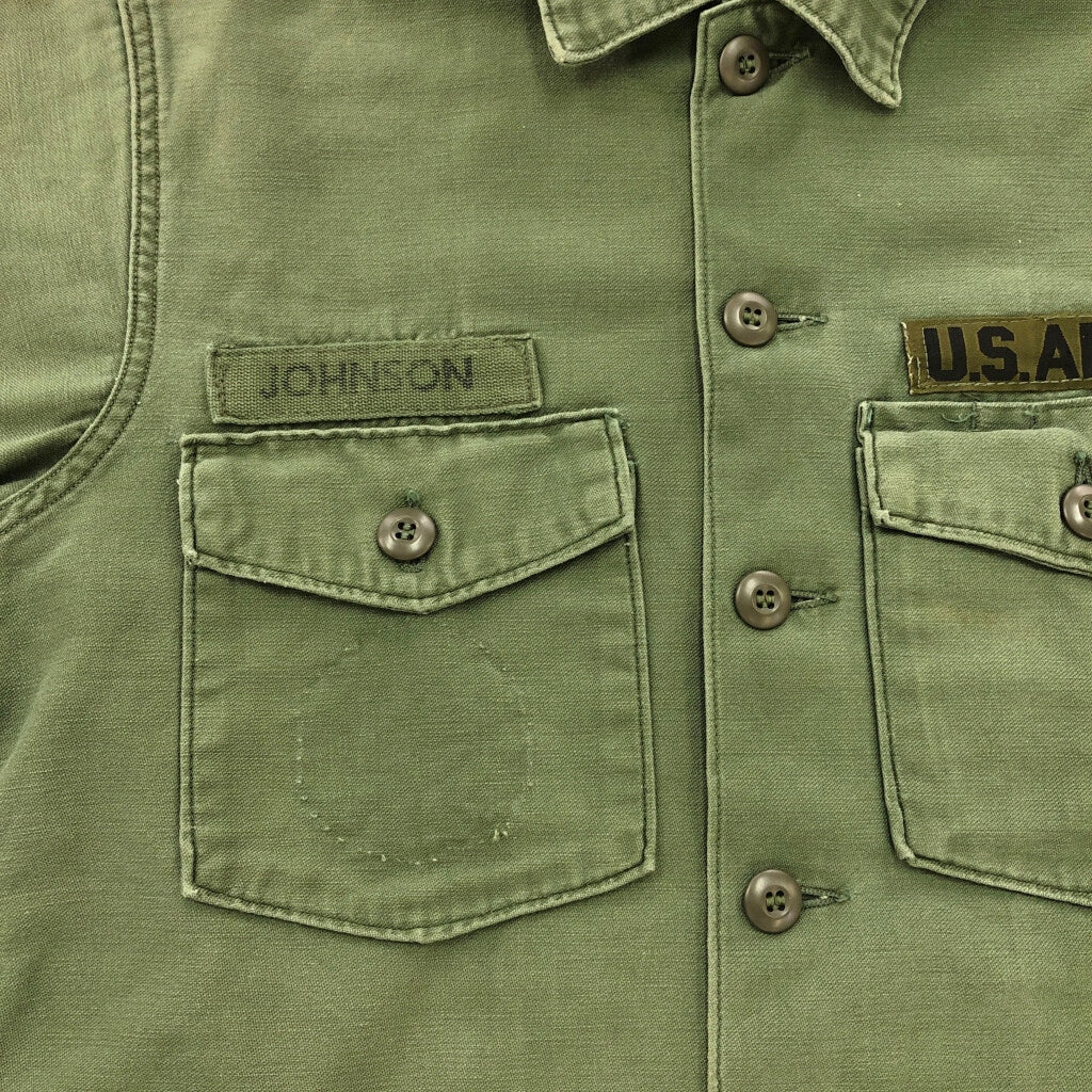60s U.S. ARMY OG-107 Cotton Sateen Shirt Military Shirt