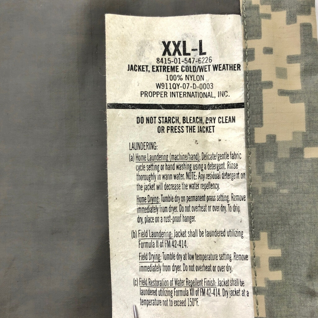 00s U.S. ARMY ECWCS GEN3 Level6 Hardshell Military Jacket