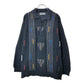 007 COLLECTION half button 3D Knit Sweater