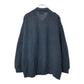007 COLLECTION half button 3D Knit Sweater