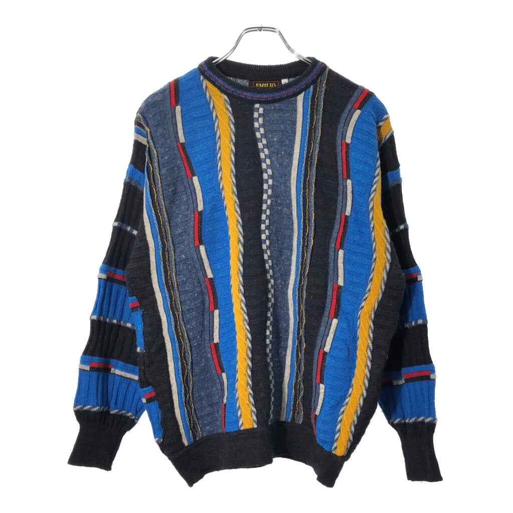 90s EMILIO 3D Knit Sweater
