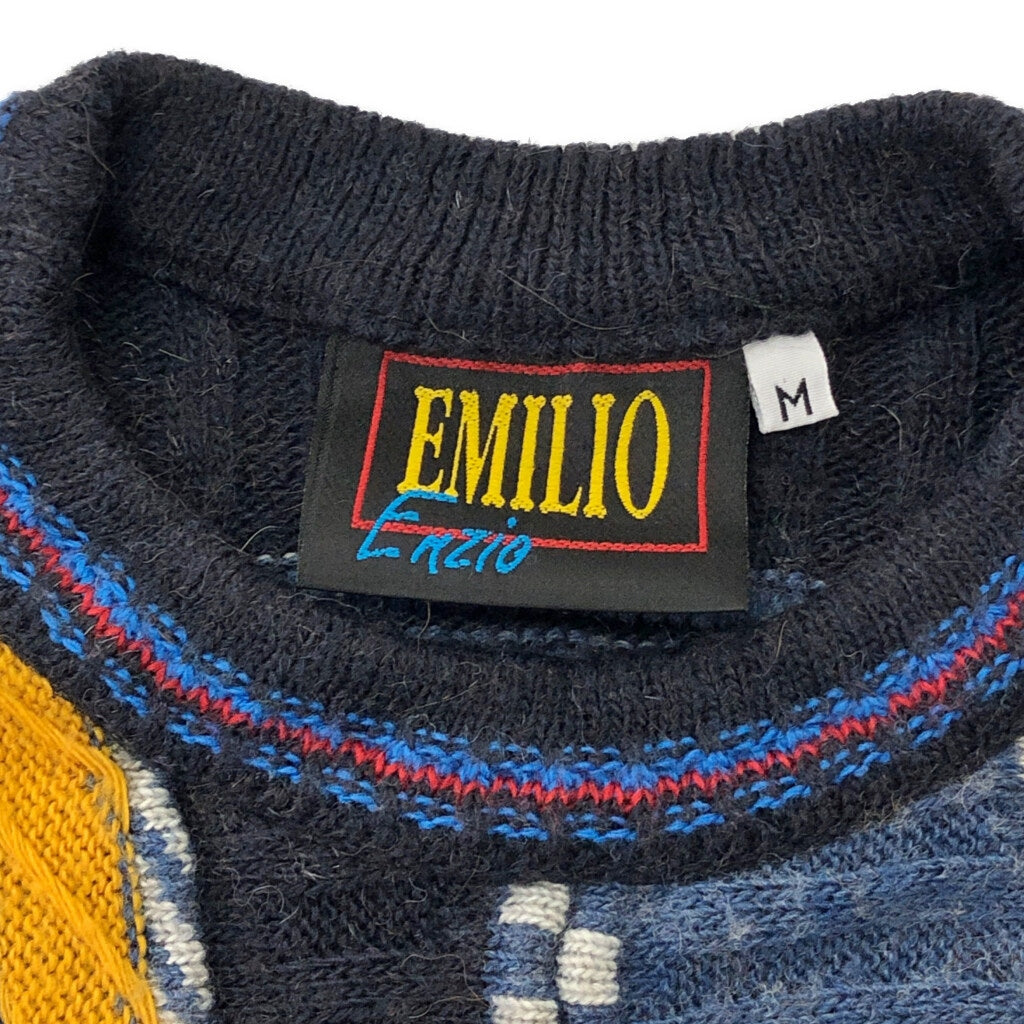90s EMILIO 3D Knit Sweater