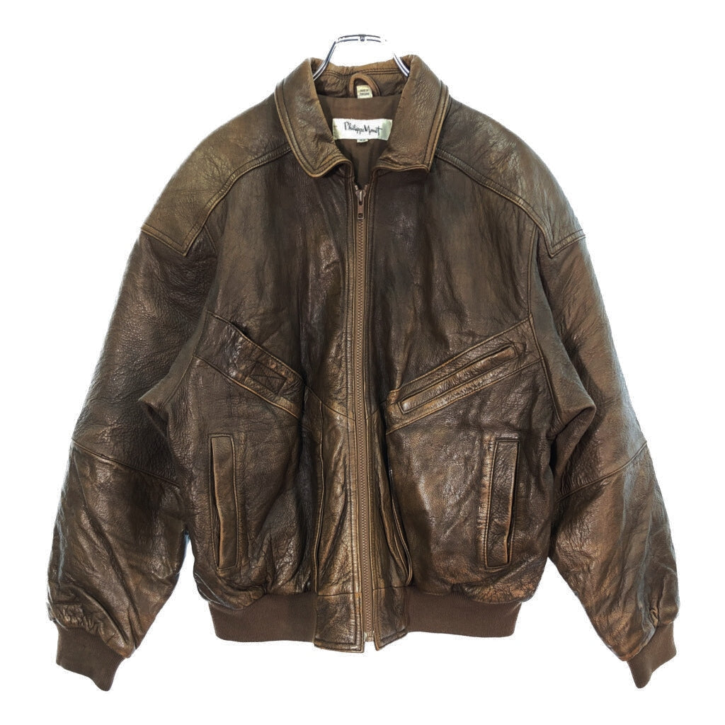 90s Philippe Monet Leather Jacket
