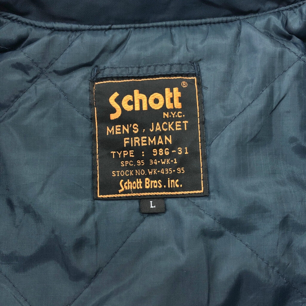 90s Schott Fireman Nylon Jacket