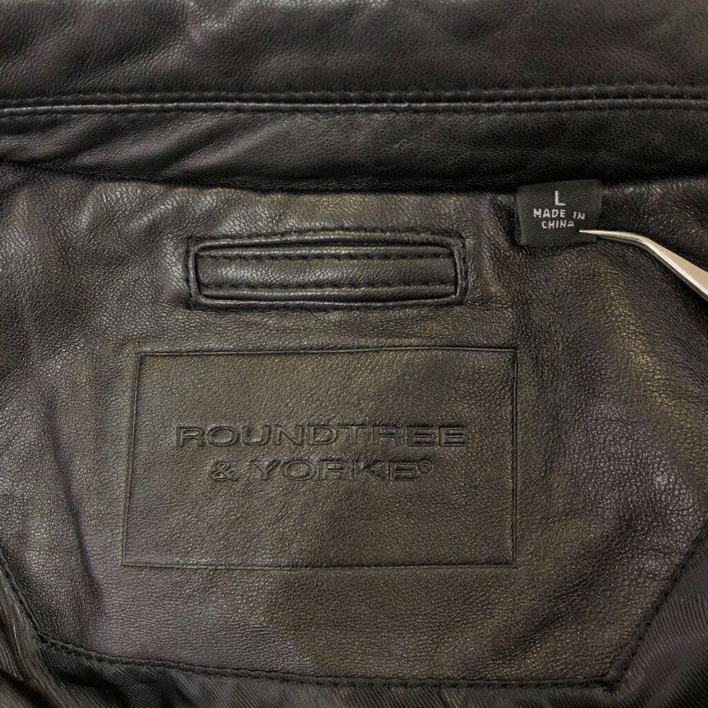 ROUNDTREE & YORKE Leather Tailored Jacket