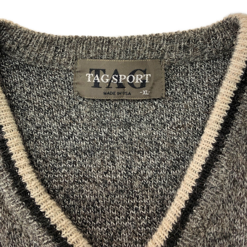 90s TAG SPORT V-Neck Sweater