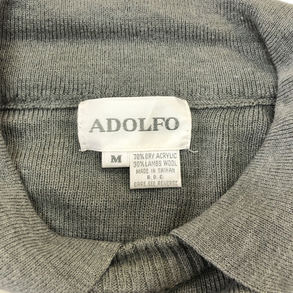 90s ADOLFO アドルフォ Knit Polo Shirt