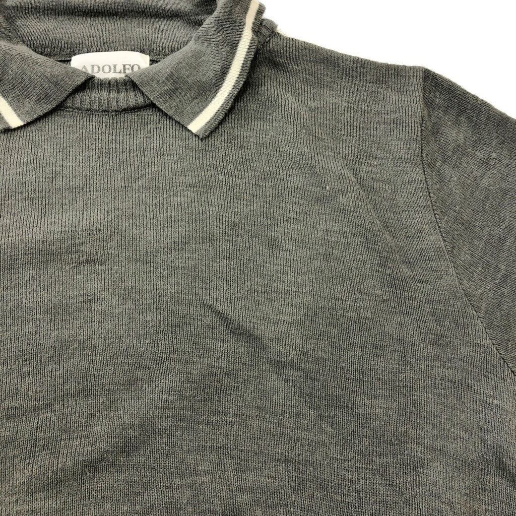 90s ADOLFO アドルフォ Knit Polo Shirt