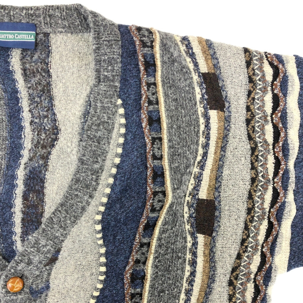 90s QUATTARO CASTELLA Patterned Cardigan