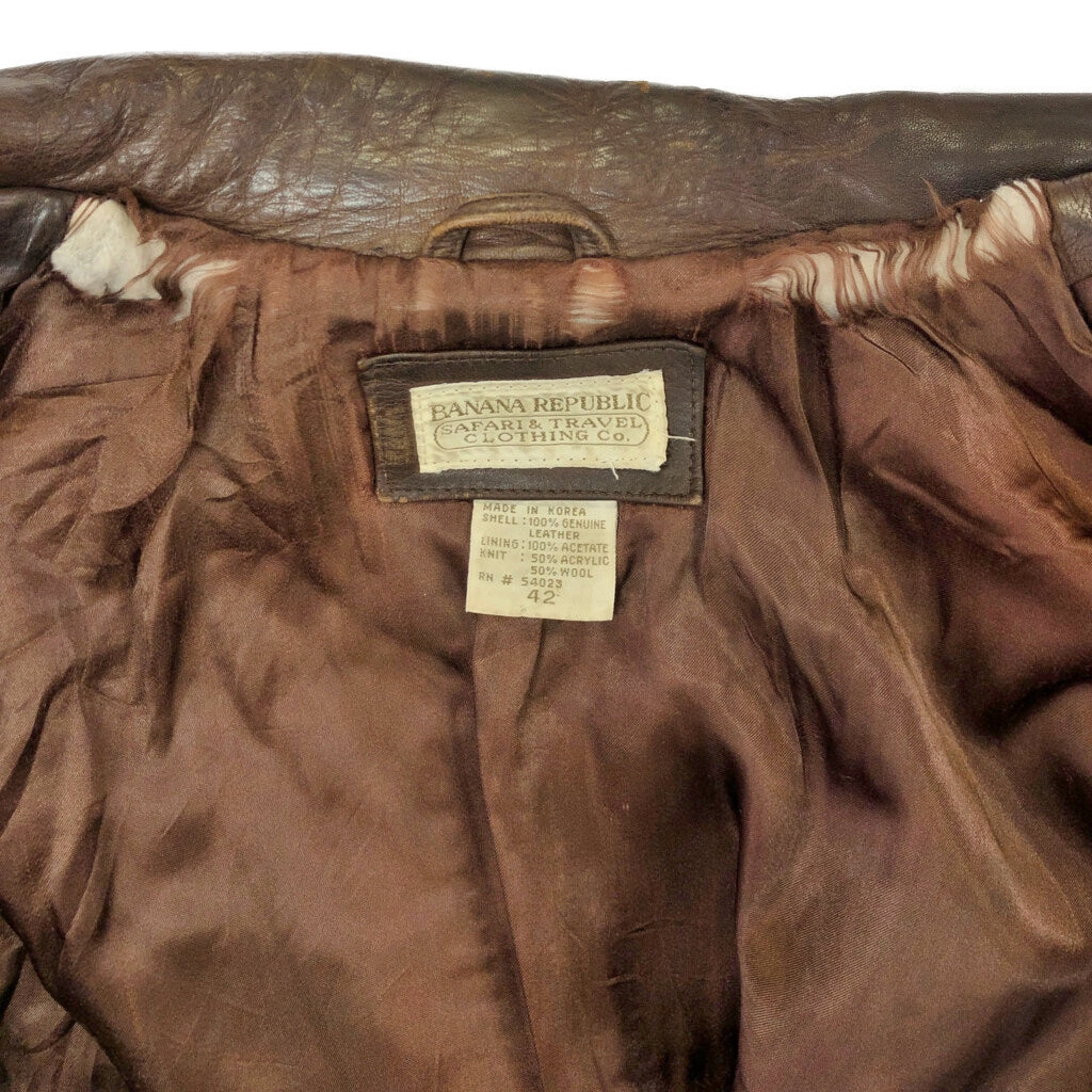 80s Banana Republic A-2 Flight Jacket Leather Jacket