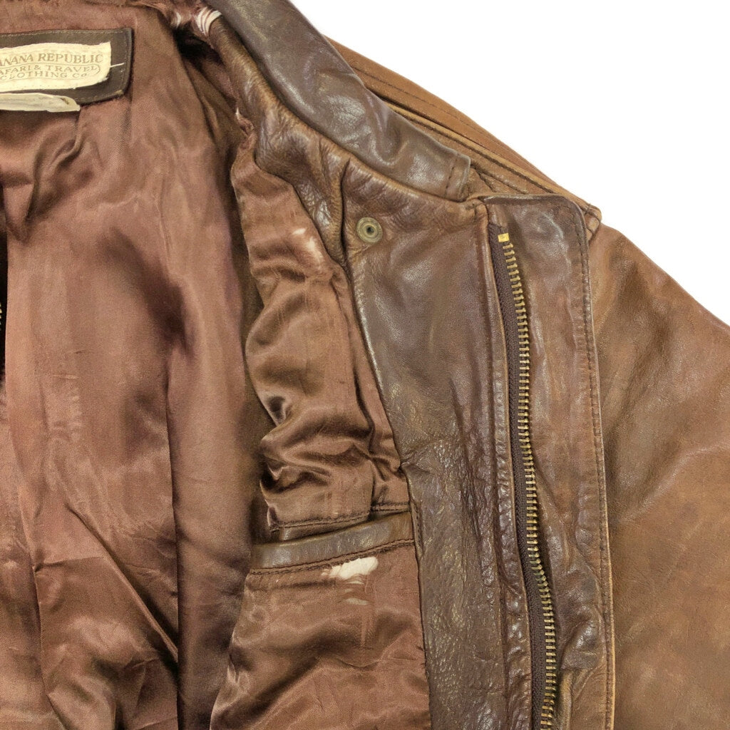 80s Banana Republic A-2 Flight Jacket Leather Jacket