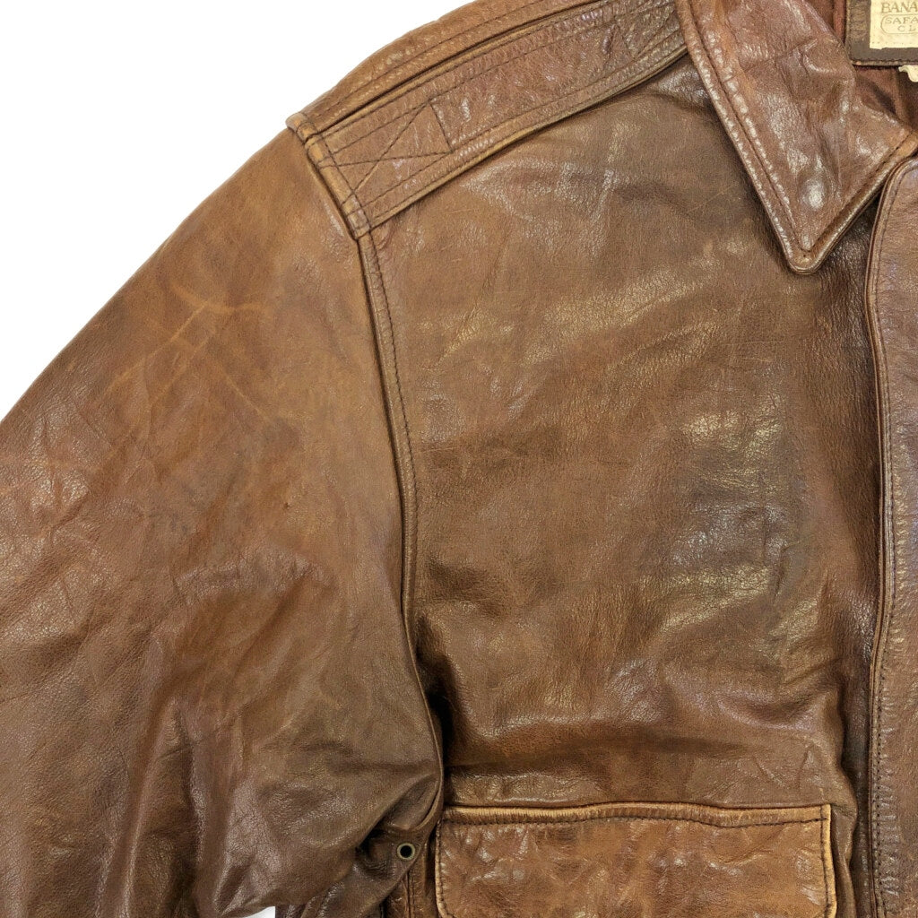 80s Banana Republic A-2 Flight Jacket Leather Jacket