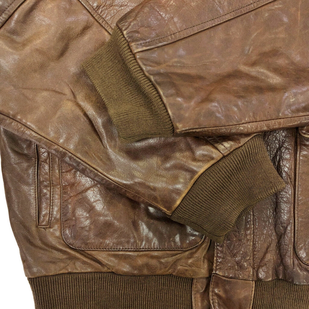 80s Banana Republic A-2 Flight Jacket Leather Jacket