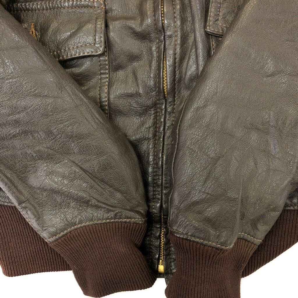 80s Spilit-S AVIATION G-1 Flight Jacket Leather Jacket