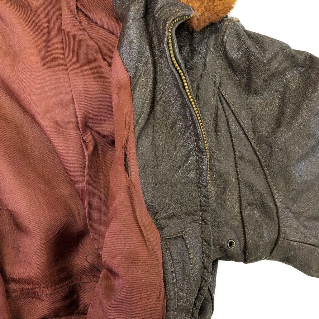 80s Spilit-S AVIATION G-1 Flight Jacket Leather Jacket