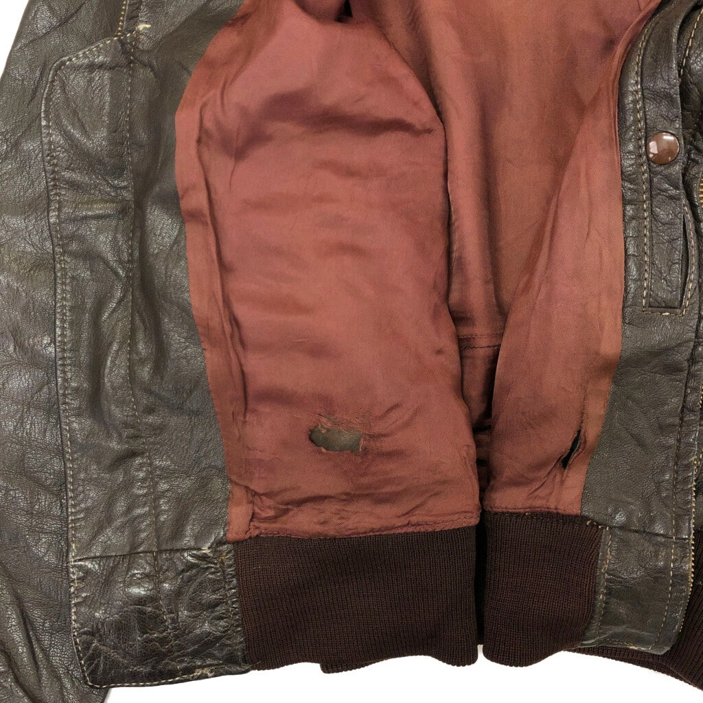 80s Spilit-S AVIATION G-1 Flight Jacket Leather Jacket
