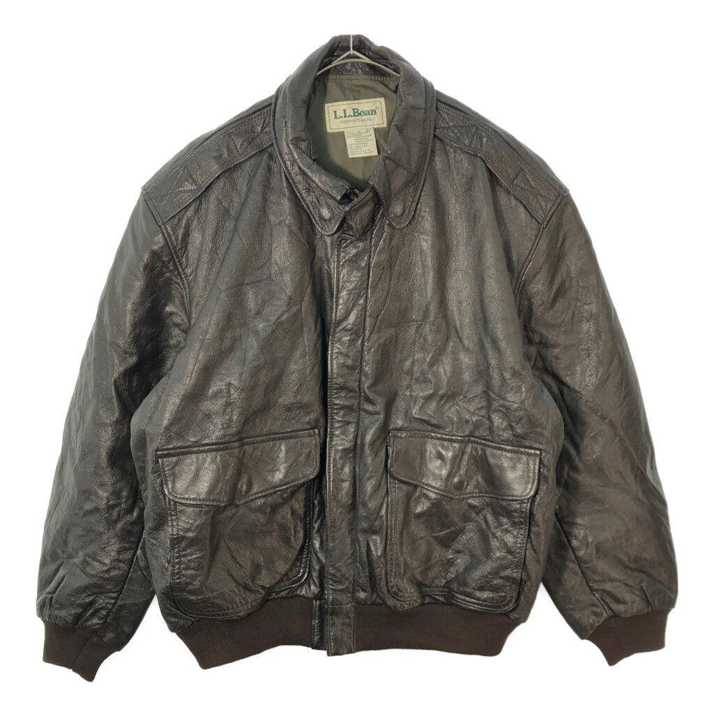 80s L.L.Bean A-2 Flight Jacket Leather Jacket