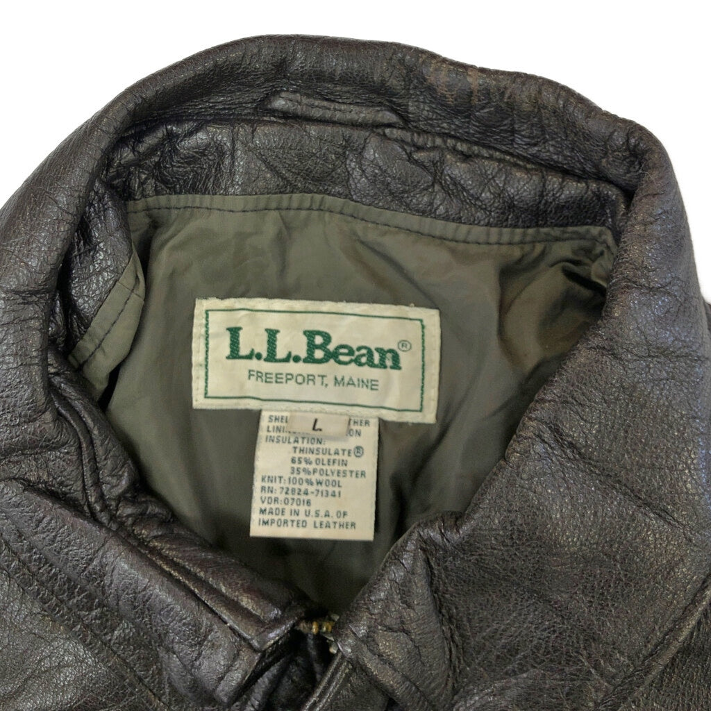 80s L.L.Bean A-2 Flight Jacket Leather Jacket