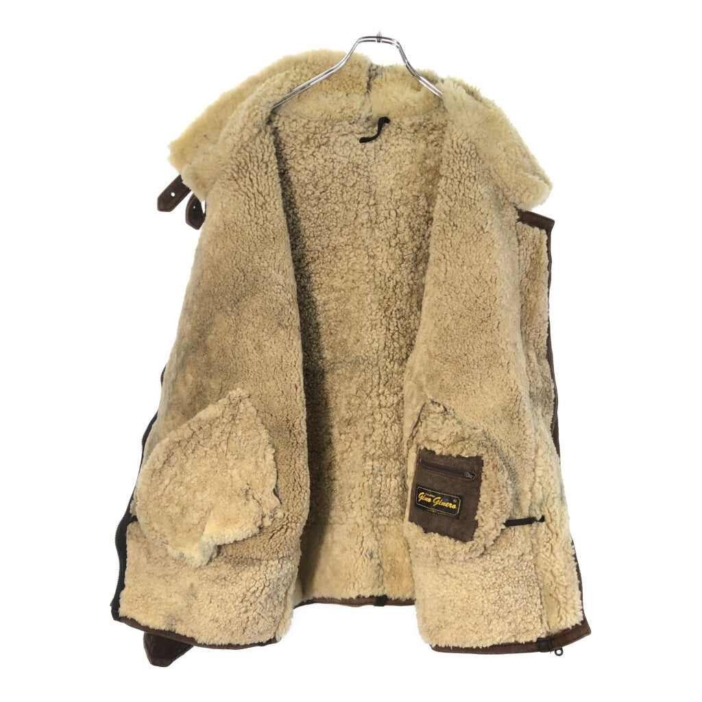 80s Gino Ginero Shearling Leather Jacket