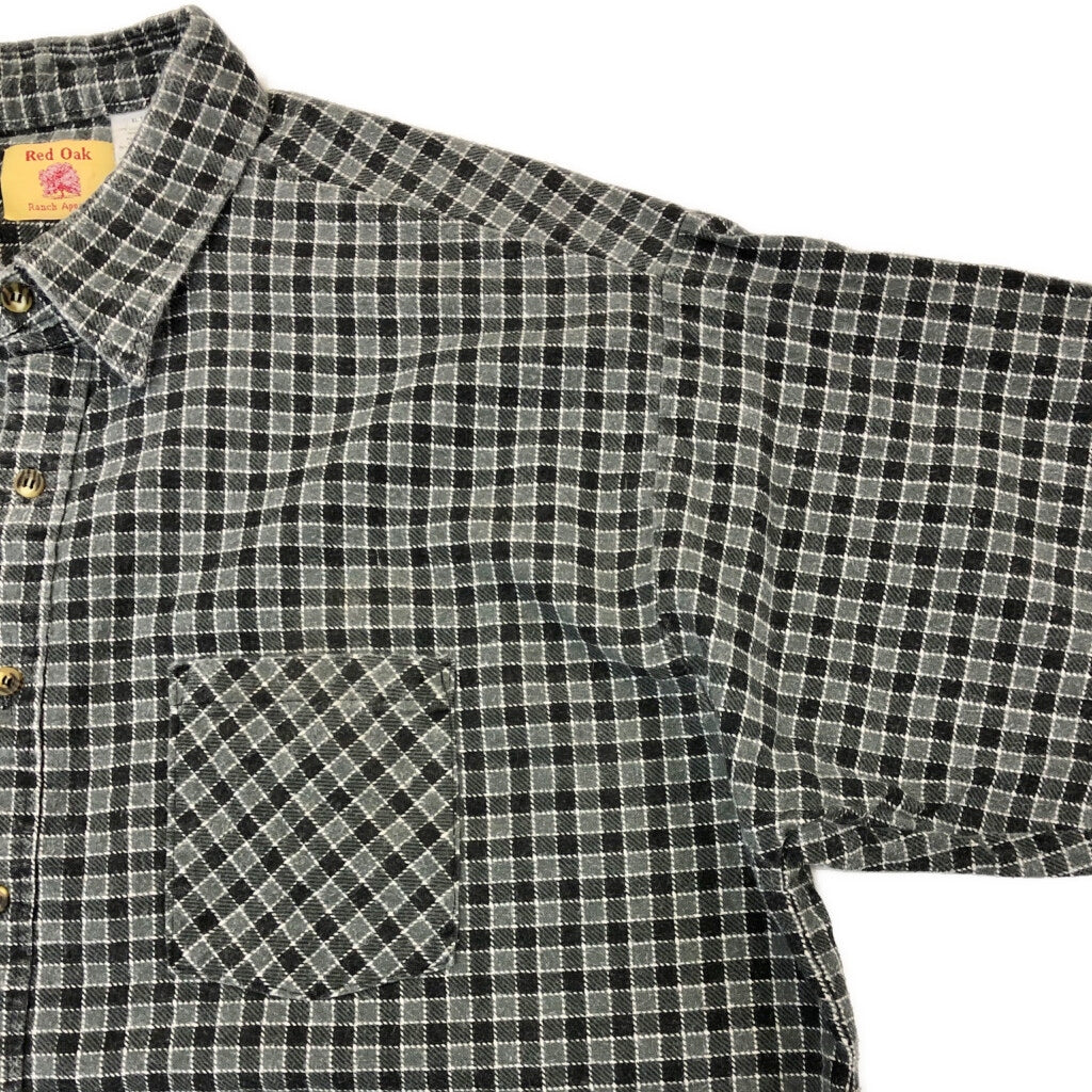 80s RED OAK Flannel Shirt