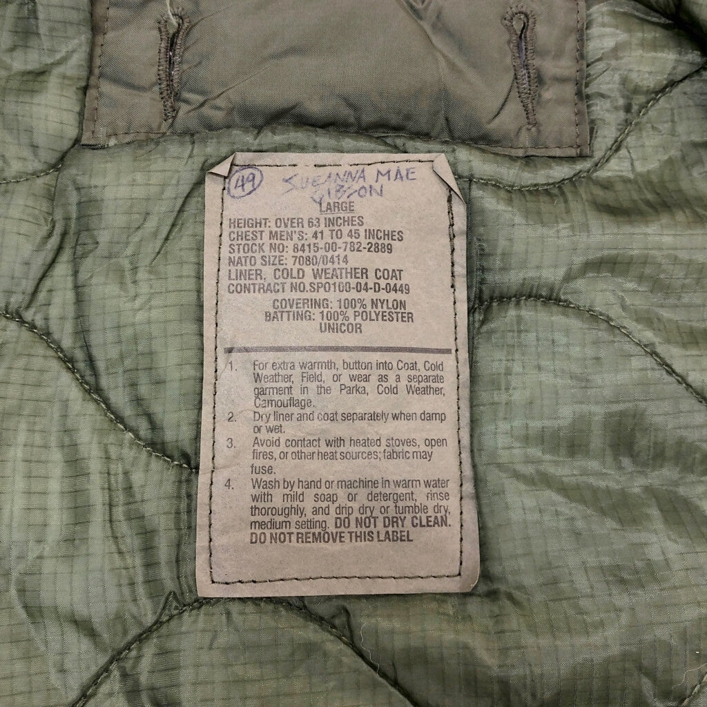 00s U.S. ARMY M-65 Liner Jacket Military Jacket
