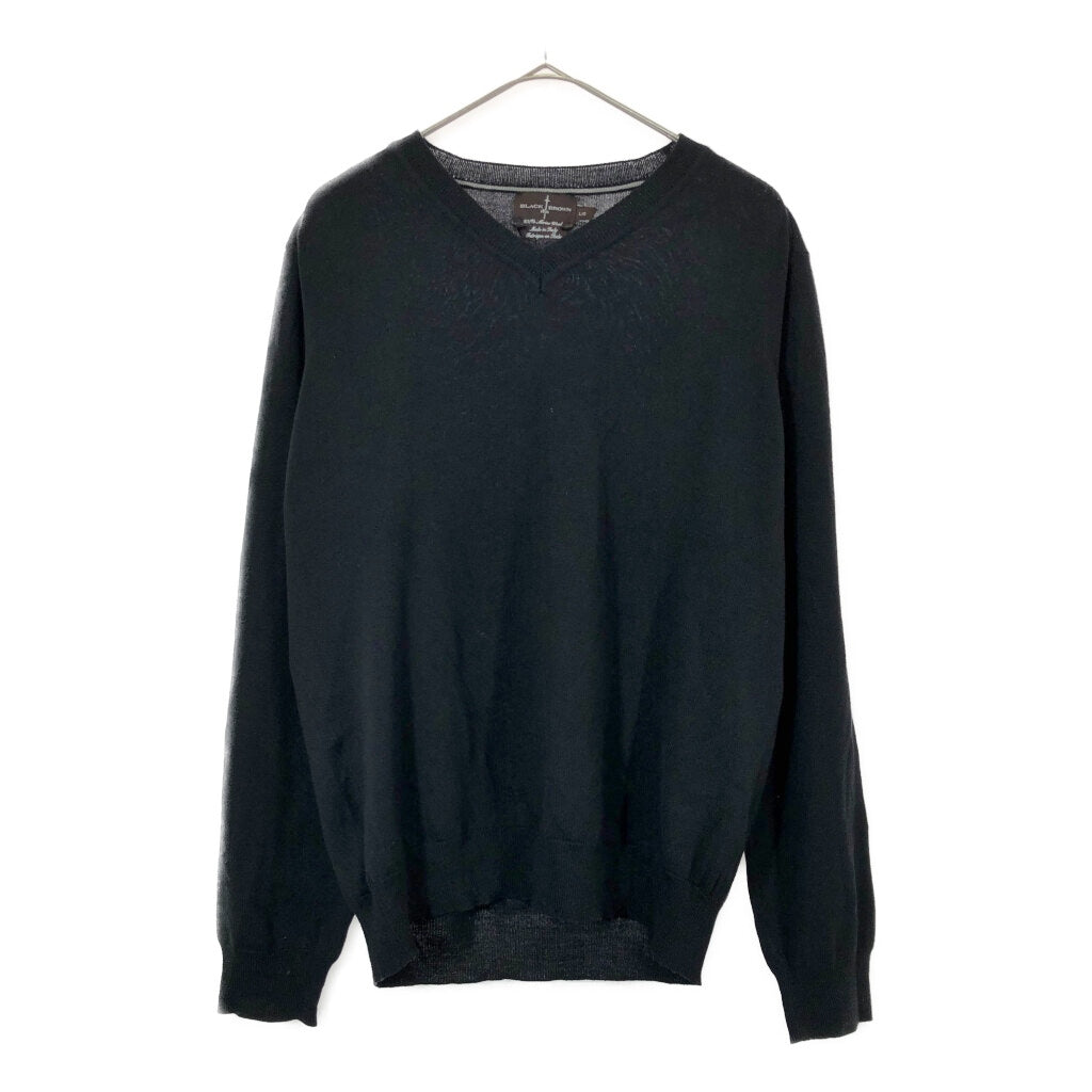 BLACK BROWN V-Neck Sweater