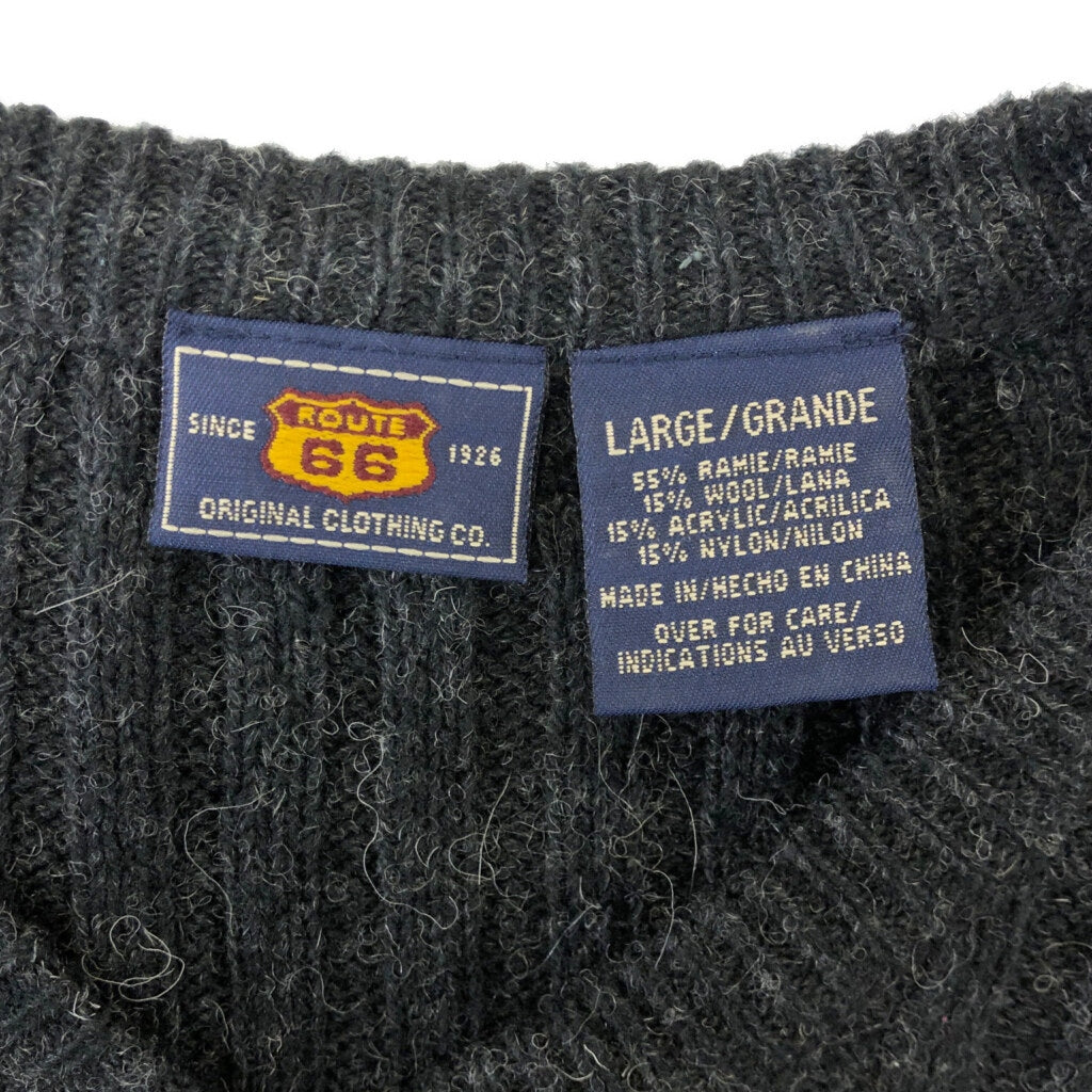 90s Route 66 V-Neck Sweater
