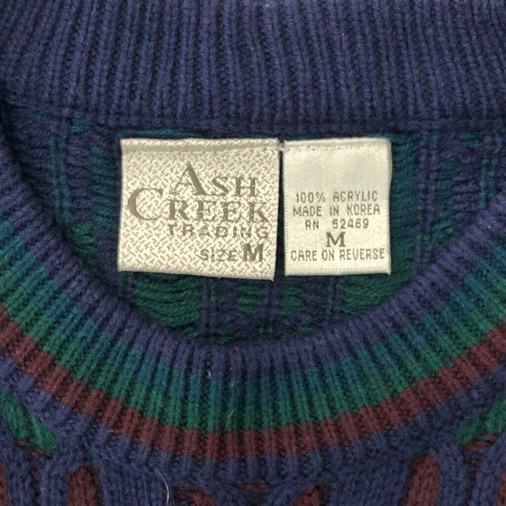 90s ASH CREEK TRADING 3D Knit Sweater