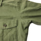 70s U.S.ARMY OG-107 Cotton Sateen Shirt Military Shirt