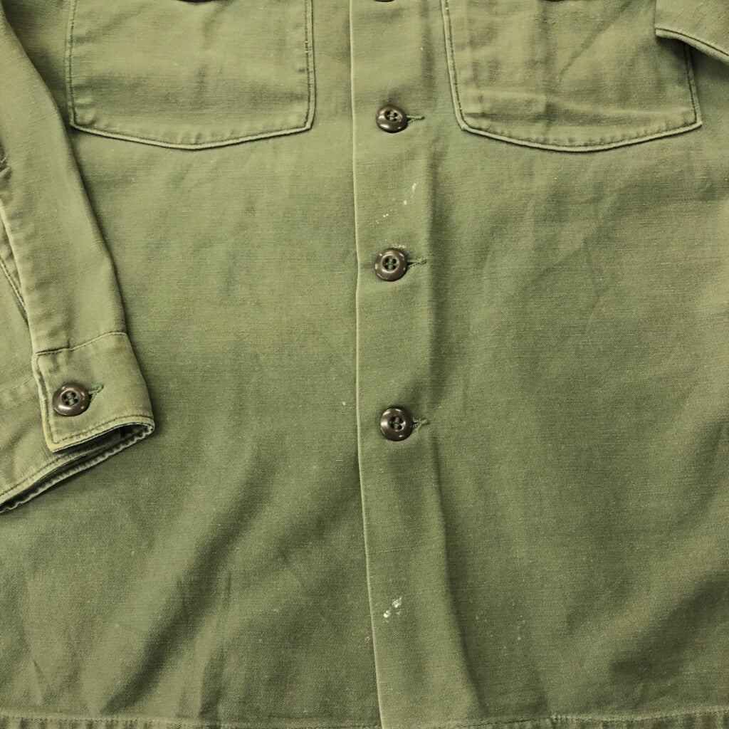 70s U.S.ARMY OG-107 Cotton Sateen Shirt Military Shirt