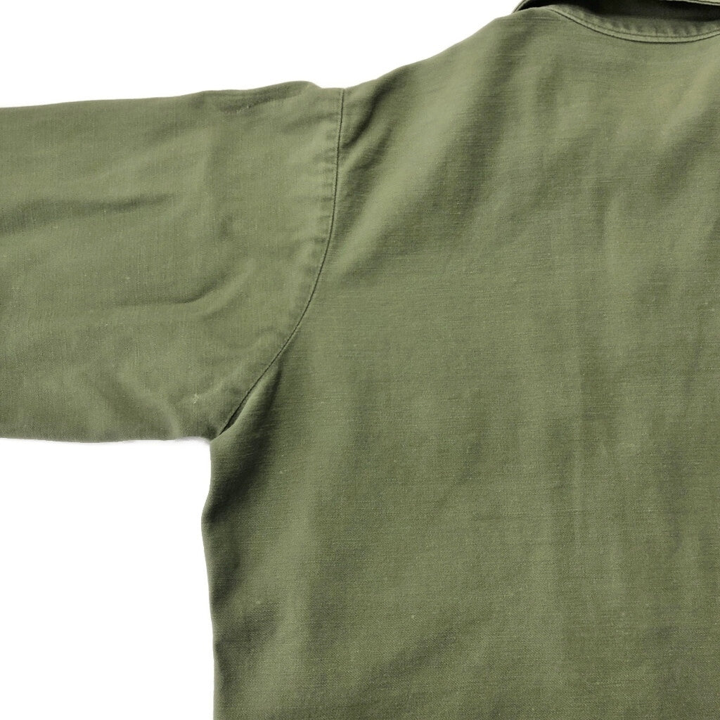 70s U.S.ARMY OG-107 Cotton Sateen Shirt Military Shirt