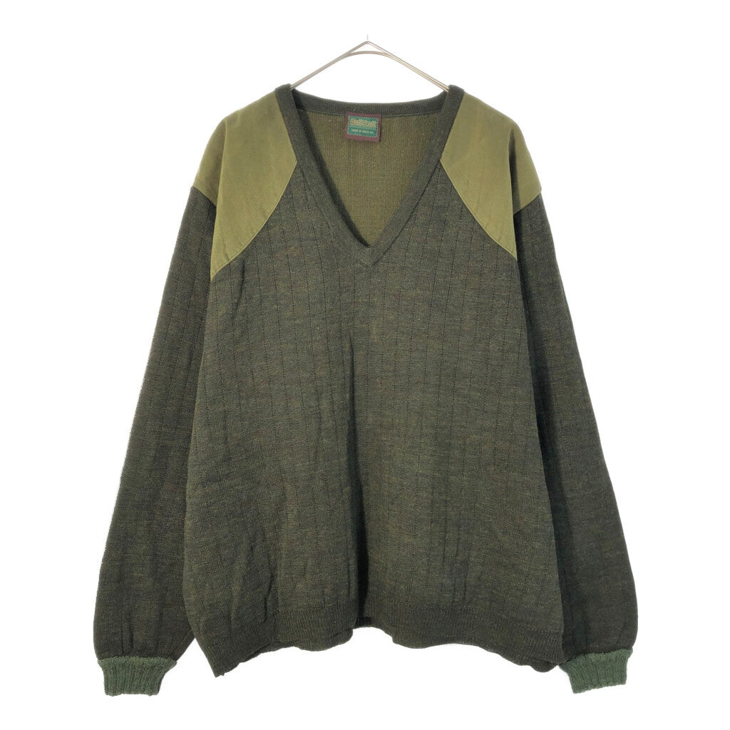 QUILT KNIT V-Neck Sweater