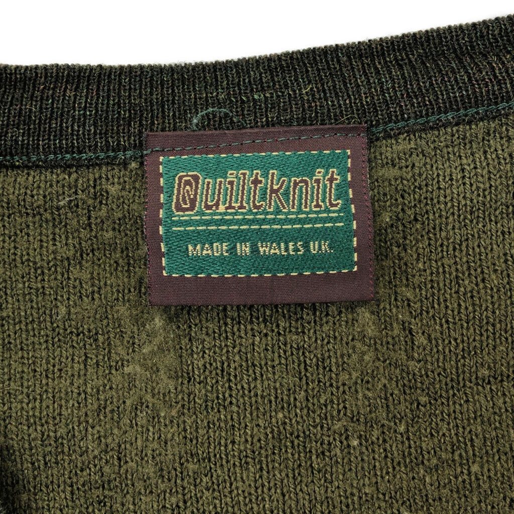 QUILT KNIT V-Neck Sweater