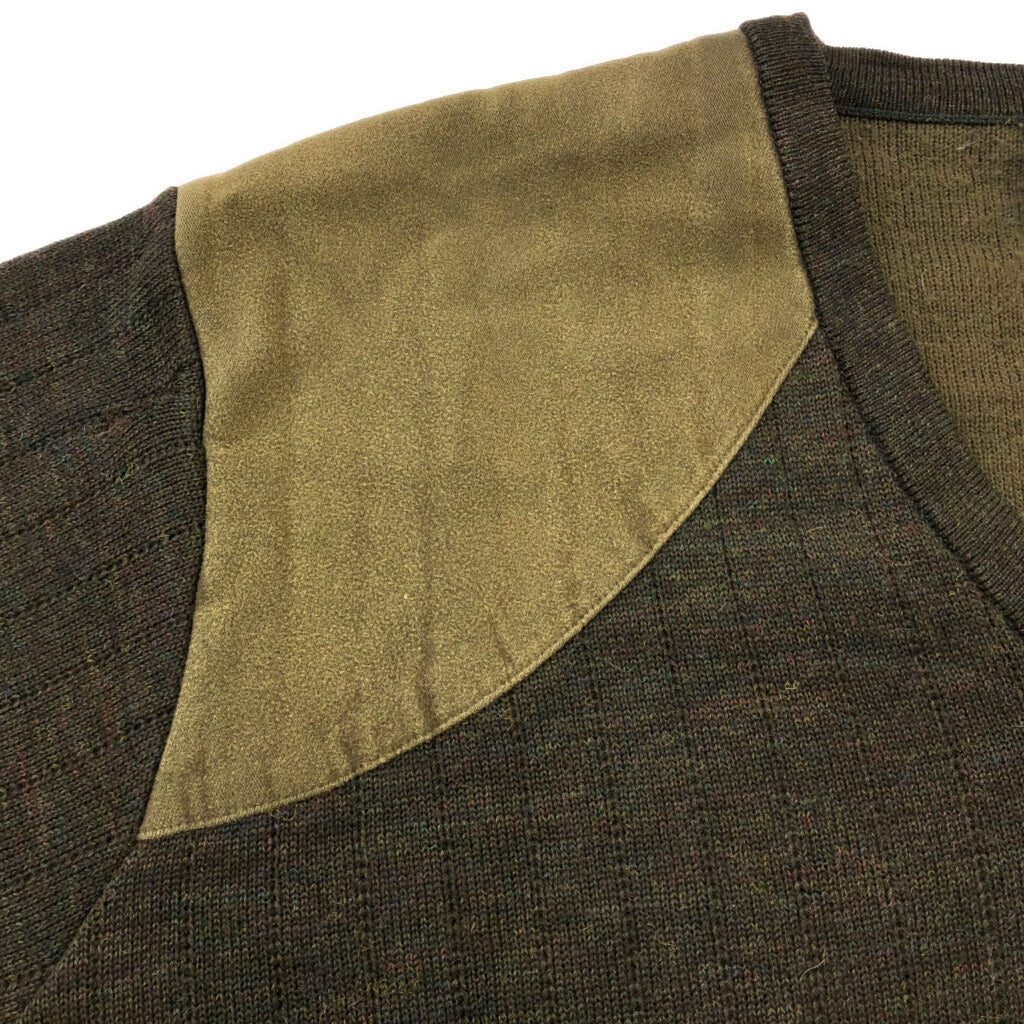 QUILT KNIT V-Neck Sweater